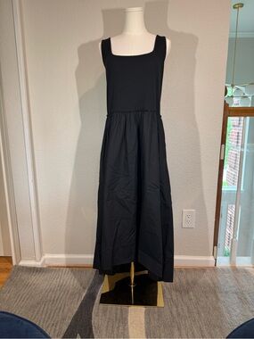 a new day Black Square-Neck Sleeveless Midi Dress with high/low hem